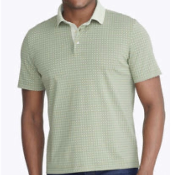 Wrinkle-Free Printed Polo with Contrast Collar XX-Large / Regular Fit / Green - Picture 2 of 7